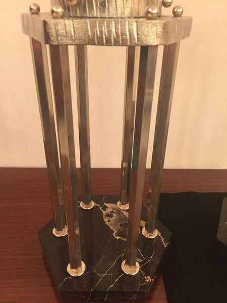 French Art Deco Pair of Table Lamps by Muller Frères