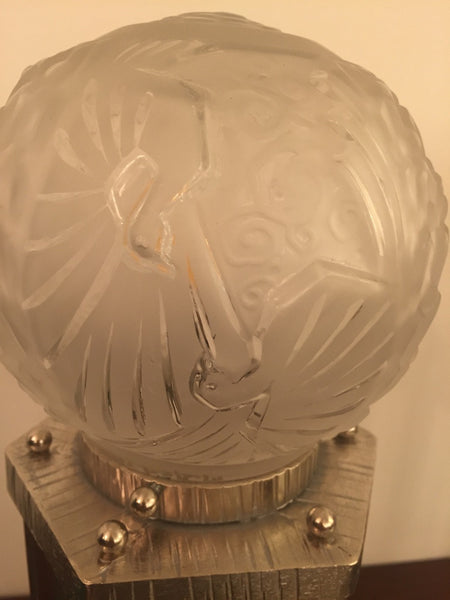 French Art Deco Pair of Table Lamps by Muller Frères