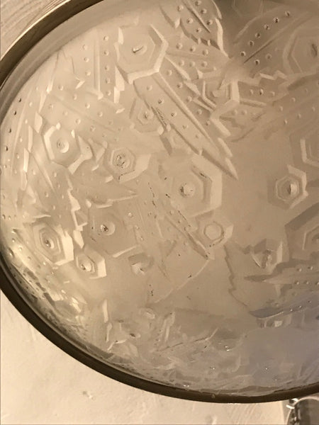 French Art Deco Chandelier Pendant Signed by Muller Frères Luneville