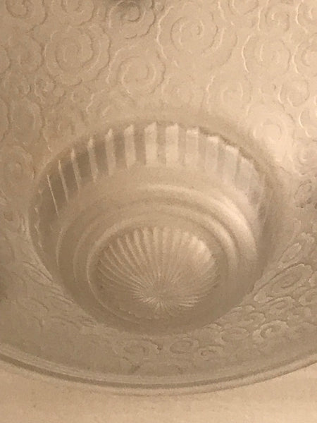 French Art Deco Geometric Chandelier Signed by Muller Frères Luneville