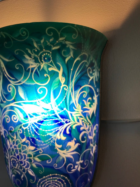 Pair of Multiple Original Ulla Darni "Swing Blue" Sconces