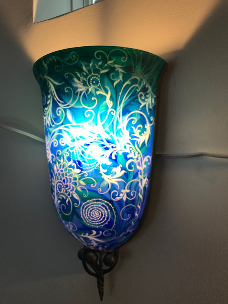 Pair of Multiple Original Ulla Darni "Swing Blue" Sconces