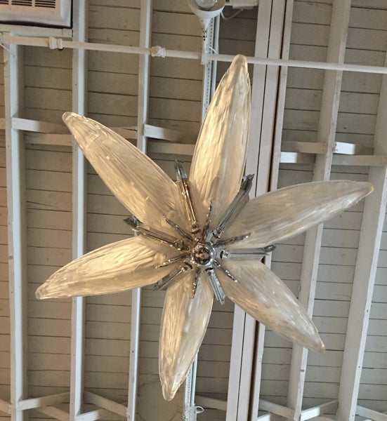 French Art Deco Chandelier with Geometric Flying Bird Motif by P. Maynadier