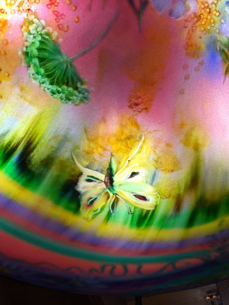 Signed original Ulla Darni 34 inch chandelier Rainbow