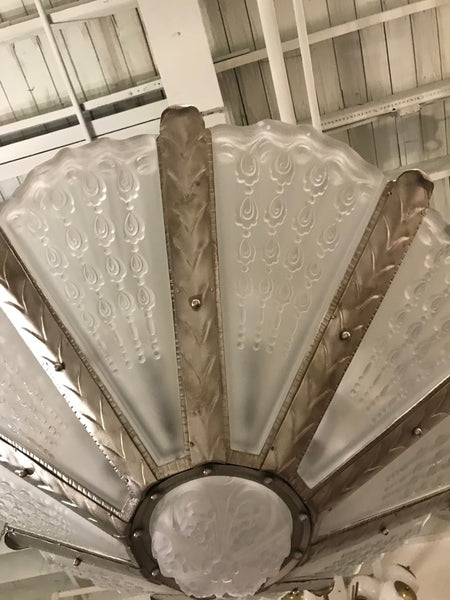 Stunning French Art Deco Chandelier by Gênet et Michon