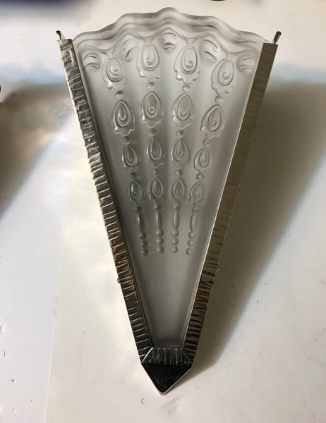 Pair of French Art Deco Fan Sconces by Genet Et Michon
