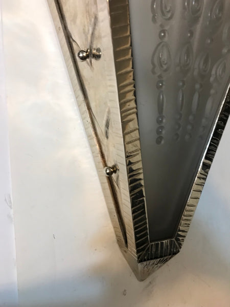 Pair of French Art Deco Fan Sconces by Genet Et Michon