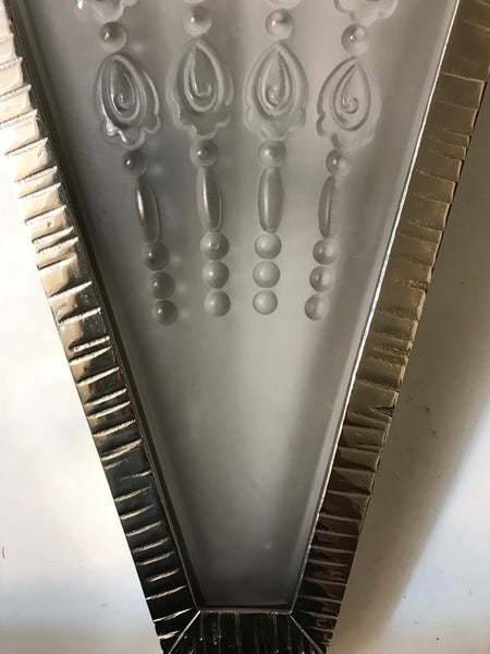 Pair of French Art Deco Fan Sconces by Genet Et Michon