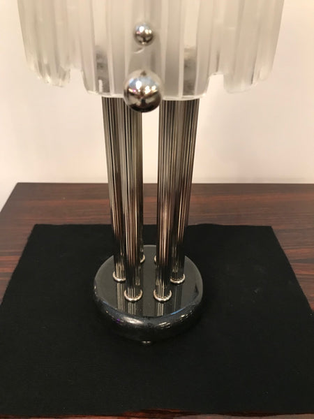 Pair of French Art Deco "Waterfall" Table Lamps Signed by Sabino