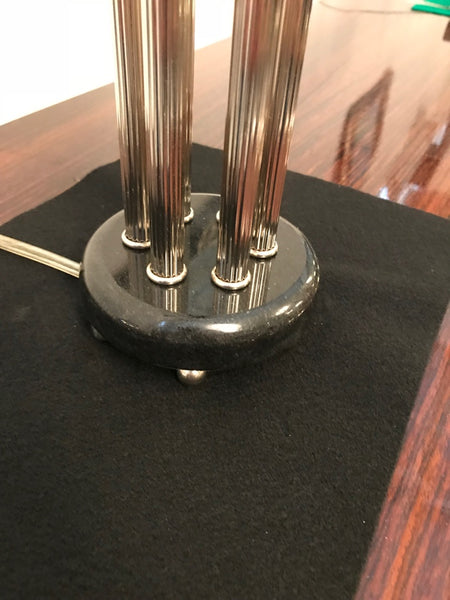 Pair of French Art Deco "Waterfall" Table Lamps Signed by Sabino