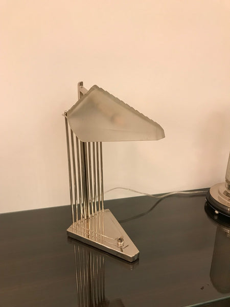 French Art Deco Desk Lamp Signed by Gênet et Michon