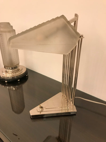 French Art Deco Desk Lamp Signed by Gênet et Michon