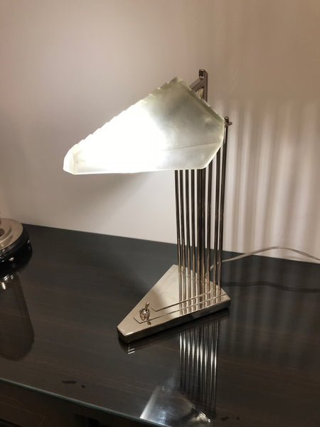 French Art Deco Desk Lamp Signed by Gênet et Michon