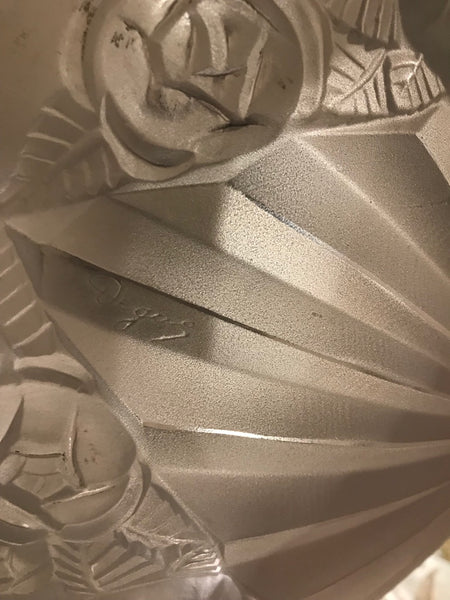 French Art Deco Floral Chandelier Signed by Degue