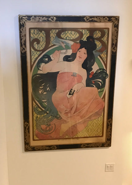 Art Nouveau Alphonse Mucha Original JOB Poster, 1898