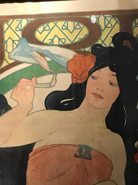 Art Nouveau Alphonse Mucha Original JOB Poster, 1898