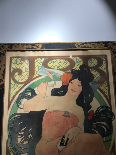Art Nouveau Alphonse Mucha Original JOB Poster, 1898