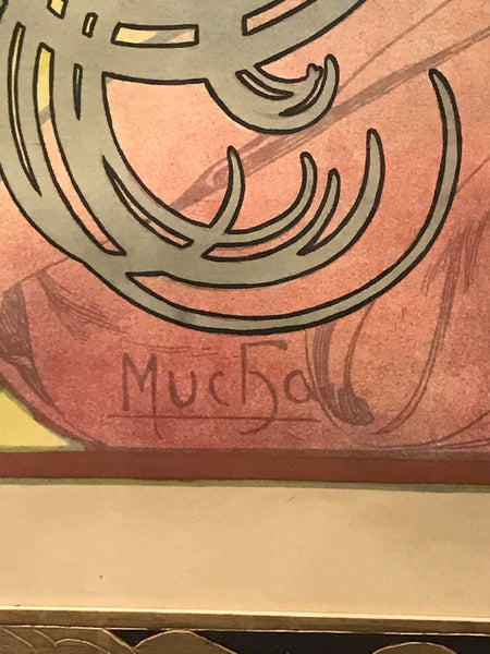 Art Nouveau Alphonse Mucha Original JOB Poster, 1898